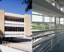 Biblioteca Central e o Ambulatório de Fisioterapia da PUC Campinas